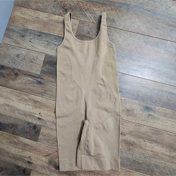 Instant Shaping Beige Full Body Shaper Bodysuit Seamless Compression Large - Picture 6 of 10